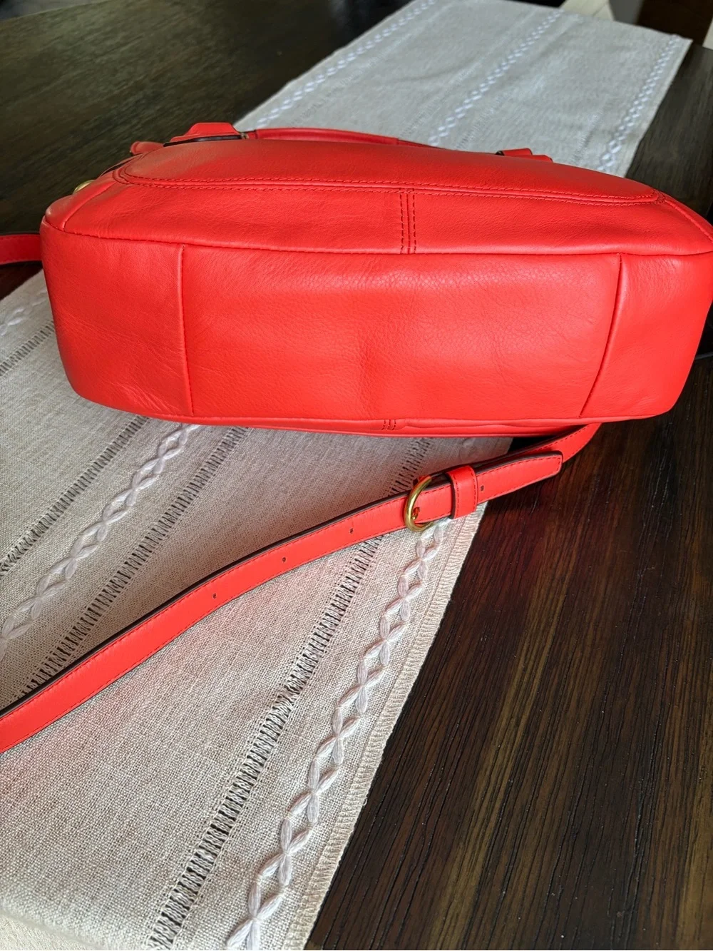 Coach Campbell Small Leather Satchel W/crossbody Strap